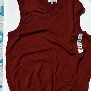 Turnbury sweater vest extra fine merino wool v-neck NWT Large